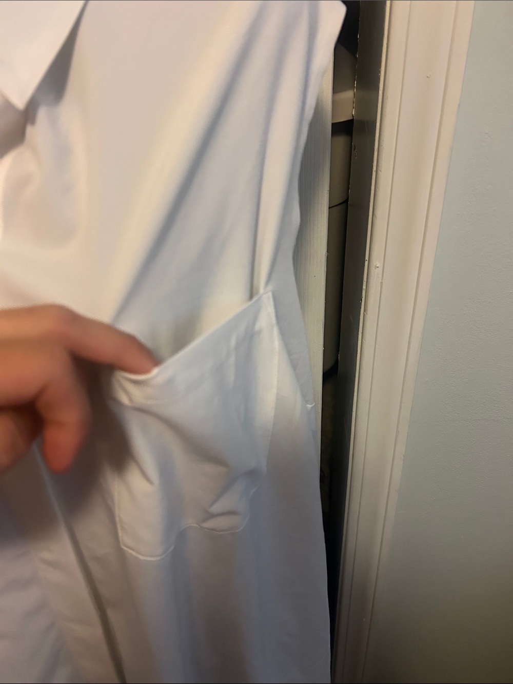 Athleta Cream Sleeveless Button-Front Tunic Top - Picture 3 of 5